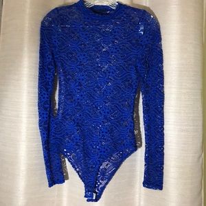 Electric Blue Lace Bodysuit